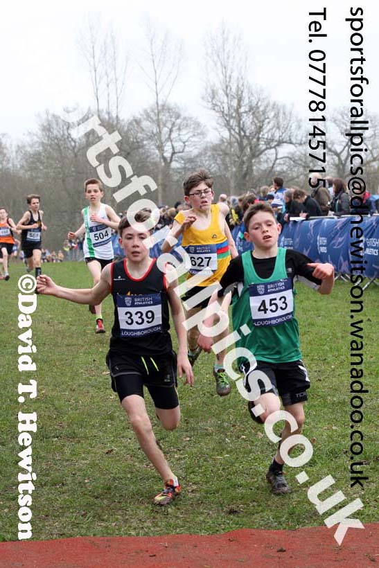 Boys under-13s Inter Counties Cross Country, Prestwold Hall, Loughborough. Photo: David T. Hewitson/Sports for All Pics